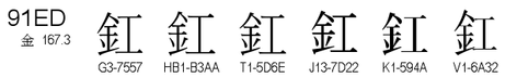 U+91ED